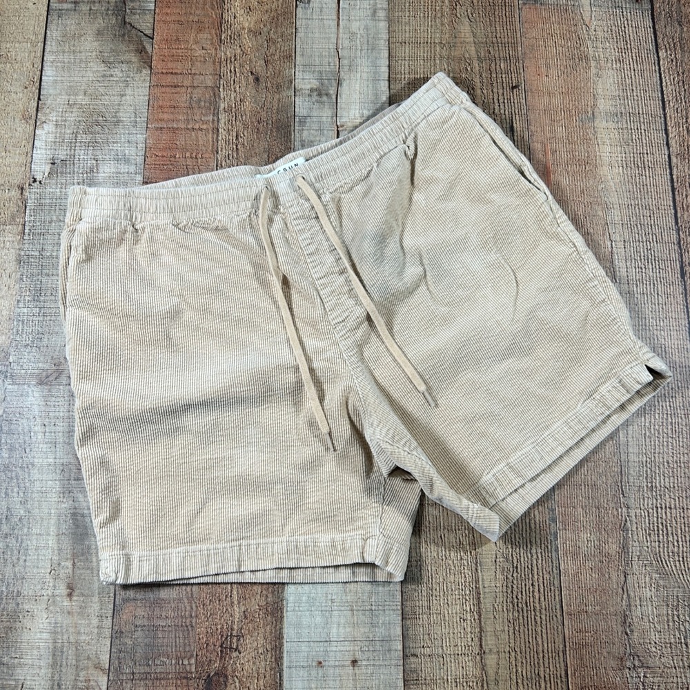 PacSun XL Tan Corduroy Volley Shorts Mens Elastic Drawstring Waist Skate Boho